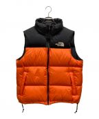 THE NORTH FACEザ ノース フェイス）の古着「RETRO NUPTSE VEST レトロ ヌプシ ベスト NF0A3JQQ」｜オレンジ×ブラック