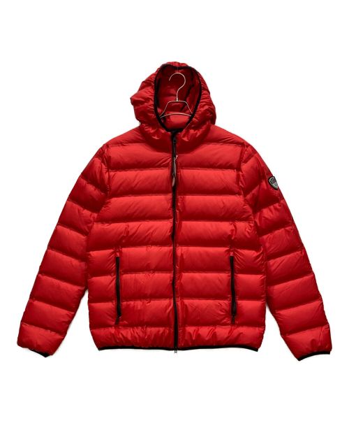 EA7（イーエーセブン）EA7 (イーエーセブン) HOODED DOWN JACKET フーデットダウンジャケット エンブレム ロゴ 6GPB64 レッド サイズ:XL 未使用品の古着・服飾アイテム