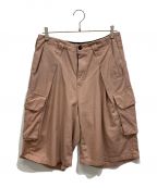 jiedaジエダ）の古着「GABARDINE CARGO SHORTS ギャバジン カーゴショーツ」｜ピンク