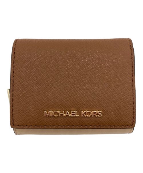 MICHAEL KORS（マイケルコース）MICHAEL KORS (マイケルコース) ミニウォレット/MINI WALLET ベージュの古着・服飾アイテム