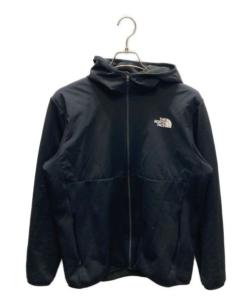 THE NORTH FACE（ザ ノース フェイス）THE NORTH FACE (ザ ノース フェイス) Hybrid Nylon Fleece Hoodie ブラック サイズ:XLの古着・服飾アイテム