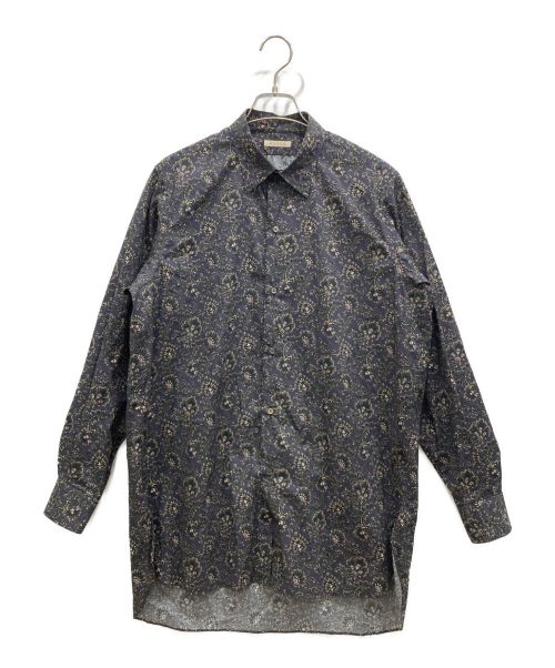 HEUGN（ユーゲン）HEUGN (ユーゲン) Print James コットンフラワープリントレギュラーカラーシャツ　SHIRT053　 ネイビー サイズ:2の古着・服飾アイテム