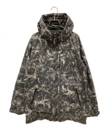 Snow peak（スノーピーク）の古着「Indigo Mountain Parka インディゴマーブルエフェクト マウンテンパーカー」｜グレー×ブラック