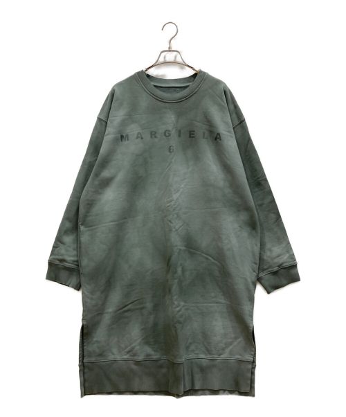 MM6 Maison Margiela（エムエムシックス メゾンマルジェラ）MM6 Maison Margiela (エムエムシックス メゾンマルジェラ) スウェットワンピース　S62CT0199 S25409 グリーン サイズ:Mの古着・服飾アイテム