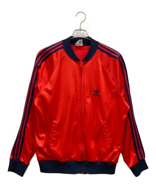 adidas（アディダス）adidas (アディダス) 80年代 ATP　ジップアップ　トラックジャケット　トレフォイル　USA製 レッド サイズ:Lの古着・服飾アイテム