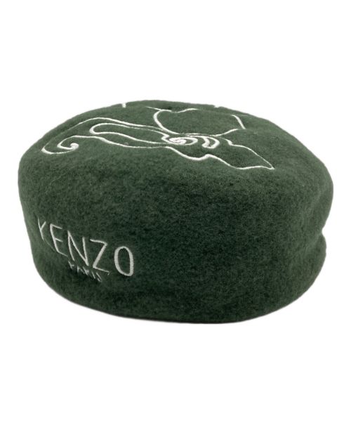 KENZO（ケンゾー）KENZO (ケンゾー) 22AW Souvenir Woollen Beret グリーン 未使用品の古着・服飾アイテム