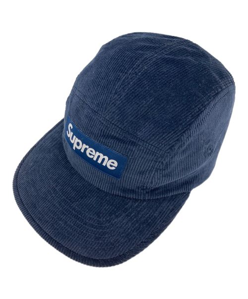 SUPREME（シュプリーム）SUPREME (シュプリーム) 22AW Loro Piana Corduroy Camp Cap　キャップ ネイビーの古着・服飾アイテム