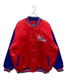 HARDWOOD CLASSICS（ハードウッドクラシック）の古着「76ers ナイロンスタジャン」｜レッド