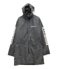 F.C.R.B.（エフシーアールビー）の古着「LONG COACH JACKET　FCRB-178032　ロング　コーチ　ジャケット　フード」｜グレー