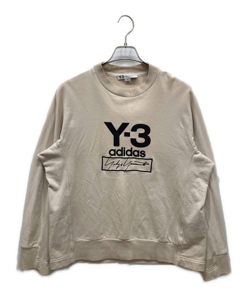 Y-3（ワイスリー）Y-3 (ワイスリー) Stacked Logo Crew Sweater Ecru ベージュ サイズ:SIZE Sの古着・服飾アイテム