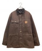 CarHarttカーハート）の古着「DUCK CHORE COAT　DKB　ダックチョアコート　裏地ブランケット」｜ブラウン