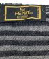 FENDI (フェンディ) ズッカ柄ウールマフラー グレー：9800円