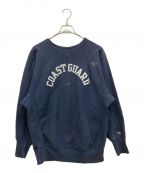 Champion REVERSE WEAVEチャンピオン リバースウィーブ）の古着「80s リバースウィーブ クルーネックスウェット COAST GUARD」｜ネイビー