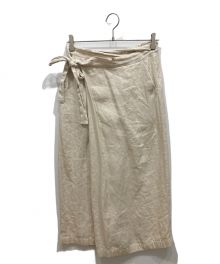 evam eva（エヴァムエヴァ）の古着「linen wrap skirt」｜アイボリー