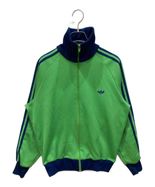 adidas（アディダス）adidas (アディダス) 70ｓトラックジャケット デサント社 グリーン×ネイビー サイズ:３号の古着・服飾アイテム