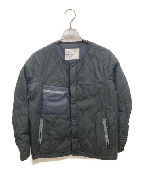 WHITE MOUNTAINEERING（ホワイトマウンテ二アニング）WHITE MOUNTAINEERING (ホワイトマウンテ二アニング) PRIMALOFT QUILTED NO COLLAR JACKET　プリマロフトキルテッドノーカラージャケット ブラック サイズ:1の古着・服飾アイテム