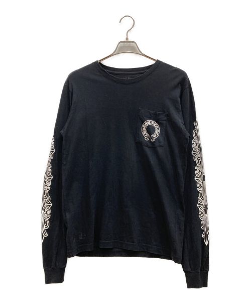 CHROME HEARTS（クロムハーツ）CHROME HEARTS (クロムハーツ) Horseshoe L/S Tee ホース シュー ロングスリーブ Tシャツ 2212-304-0052 ブラック サイズ:Mの古着・服飾アイテム