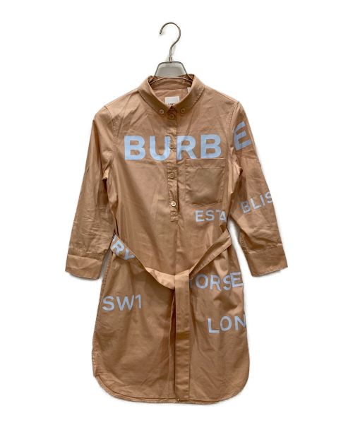 BURBERRY（バーバリー）BURBERRY (バーバリー) ホースフェリー コットン シャツワンピース ベージュ サイズ:34の古着・服飾アイテム