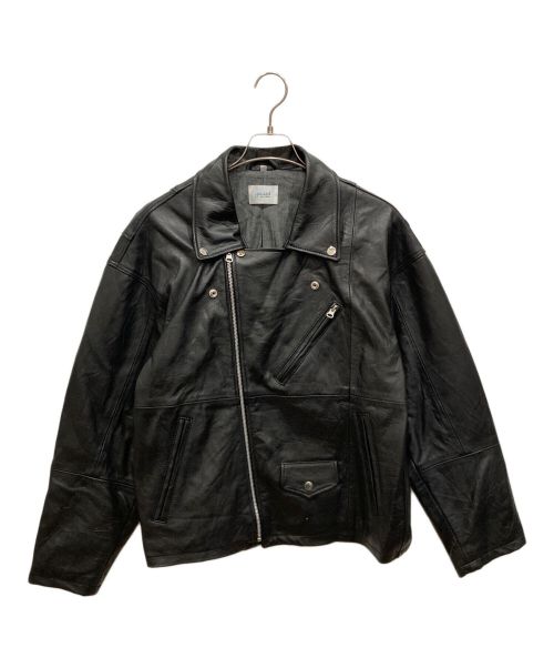 yoused（ユーズド）yoused (ユーズド) LEATHER URBAN RIDER'S JACKET　レザージャケット ブラック サイズ:1の古着・服飾アイテム