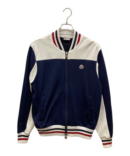 MONCLER（モンクレール）MONCLER (モンクレール) MAGLIA CARDIGAN トラックジャケット ホワイト×ネイビー サイズ:Lの古着・服飾アイテム