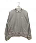 stussyステューシー）の古着「stock logo crew neck sweat」｜グレー