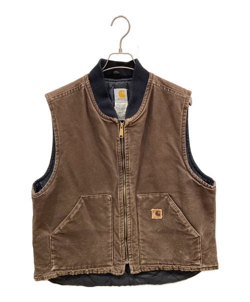 CarHartt（カーハート）CarHartt (カーハート) Duck Vest　ベスト ブラウン サイズ:XLの古着・服飾アイテム