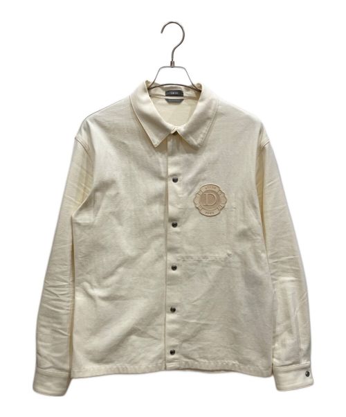 Dior（ディオール）Dior (ディオール) Coach Jacket Cotton Denim with Herringbone　コーチジャケットコットンデニムウィズヘリンボーン アイボリー サイズ:48の古着・服飾アイテム