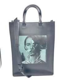 Y's（ワイズ）の古着「PRINT SOFT LEATHER TOTE BAG」｜ブラック