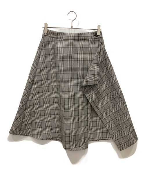 Aquascutum（アクアスキュータム）Aquascutum (アクアスキュータム) グレンチェックスカート グレー サイズ:SIZE M 未使用品の古着・服飾アイテム