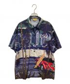 AVIREXアヴィレックス）の古着「ALOHA SHIRT CITY GIRL」｜ネイビー