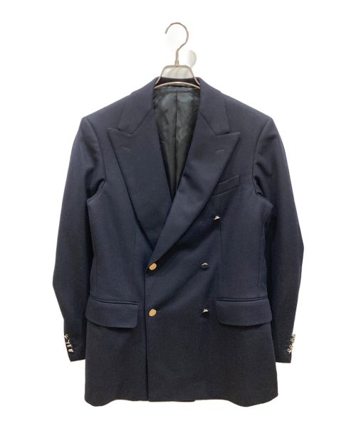 THE GENTLEMAN IN PARLOUR（ザ ジェントルマン パーラー）THE GENTLEMAN IN PARLOUR (ザ ジェントルマン パーラー) DOUBLE BLAZER ネイビー サイズ:38の古着・服飾アイテム