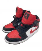 NIKEナイキ）の古着「AIR JORDAN 1 MID black/fire red-white　スニーカー」｜レッド