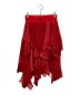 sacai (サカイ) Satin Mix Chiffon Mix Skirt レッド サイズ:1：28000円