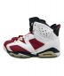 NIKE (ナイキ) AIR JORDAN 6 RETRO　スニーカー ホワイト×レッド サイズ:27CM：15000円