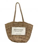 beautiful peopleビューティフルピープル）の古着「23SS abaca knitting tote bag ラフィア メッシュ トートバック」｜ベージュ