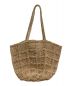 beautiful people (ビューティフルピープル) 23SS abaca knitting tote bag ラフィア メッシュ トートバック  ベージュ：14000円