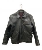 WEST RIDEウエストライド）の古着「GOAT SKIN LEATHER SPORTS JACKET」｜ブラック