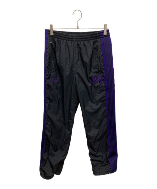 Needles（ニードルズ）Needles (ニードルズ) BEAMS (ビームス) Nylon Track Pants Black ブラック×パープル サイズ:Sの古着・服飾アイテム