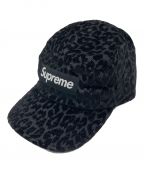 SUPREMEシュプリーム）の古着「23AW Leopard Corduroy Camp Cap レオパード コーデュロイ キャンプ キャップ」｜ブラック