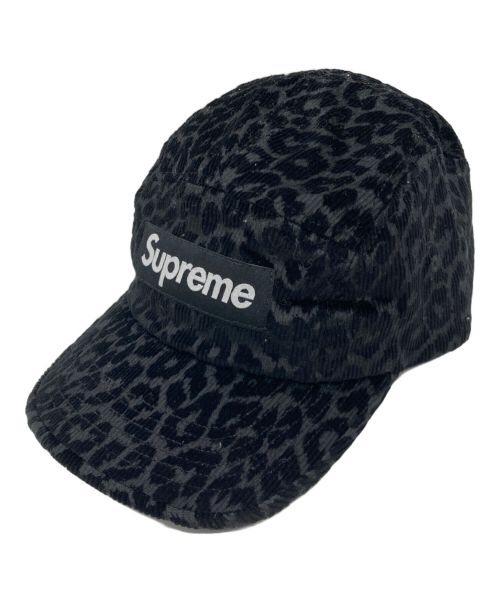 SUPREME（シュプリーム）SUPREME (シュプリーム) 23AW Leopard Corduroy Camp Cap レオパード コーデュロイ キャンプ キャップ ブラックの古着・服飾アイテム