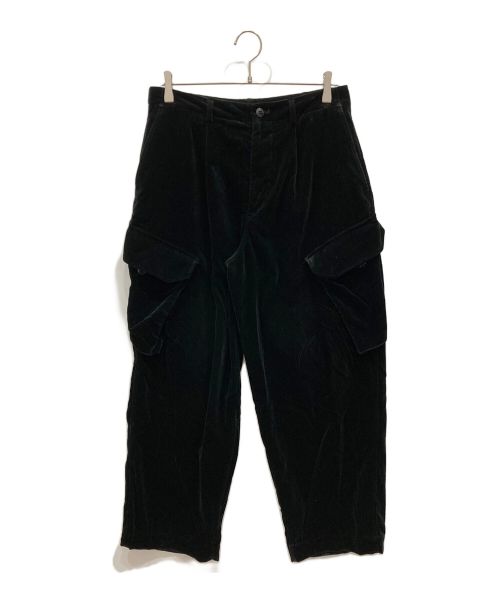 BLURHMS（ブラームス）BLURHMS (ブラームス) 23AW Velvet Combet Trousers ベルヴェット コンバット トラウザー ブラック サイズ:2の古着・服飾アイテム