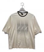 FENDIフェンディ）の古着「Gradient Ff Cotton T-Shirt　グラディエントフィットコットンTシャツ」｜ベージュ