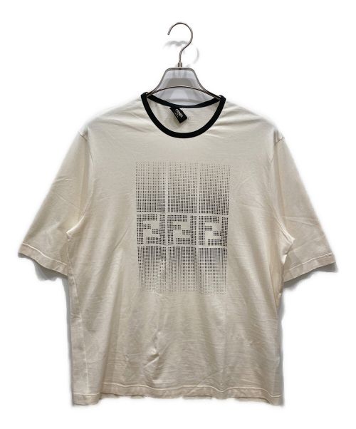 FENDI（フェンディ）FENDI (フェンディ) Gradient Ff Cotton T-Shirt　グラディエントフィットコットンTシャツ ベージュ サイズ:SIZE Sの古着・服飾アイテム