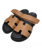 HERMESエルメス）の古着「Chypre leather sandals　ｼﾌﾟﾚ ｻﾝﾀﾞﾙ」｜ブラウン