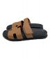 HERMES (エルメス) Chypre leather sandals　ｼﾌﾟﾚ ｻﾝﾀﾞﾙ ブラウン サイズ:４４：65000円