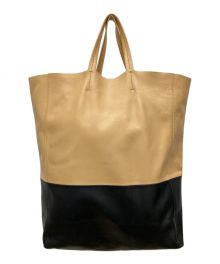 CELINE（セリーヌ）の古着「ヴェルティカルカバトートバッグ」｜ベージュ×ブラック