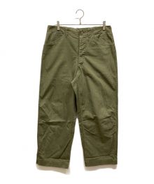 U'S NAVY（ユーエスネイビー）の古着「40’s N-3 HBT PANTS　パンツ　ユーリティーパンツ」｜オリーブ