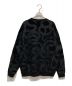 CALEE (キャリー) 23AW ALLOVER SNAKE PATTERN VELOUR CREW NECK SH ブラック サイズ:XL：13000円