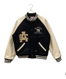 AVIREX（アヴィレックス）の古着「2TONE VARSITY JACKET ALL STARS　2トーンヴァーシティージャケットオールスターズ」｜ホワイト×ブラック