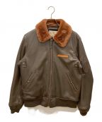 AVIREXアヴィレックス）の古着「SHEEP B-15 JACKET レザージャケット」｜ブラウン